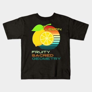 Lemon Fruity Sacred Geometry Kids T-Shirt